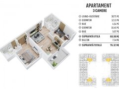 Berceni apartament 3 camere, comision 0%, direct dezvoltator